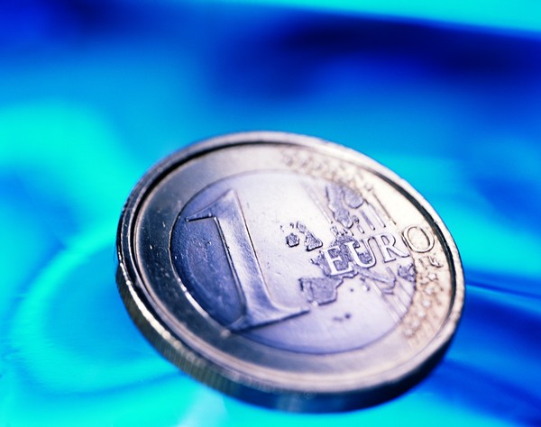 世界货币图片-金融图 1EURO 硬币 一枚银币,金