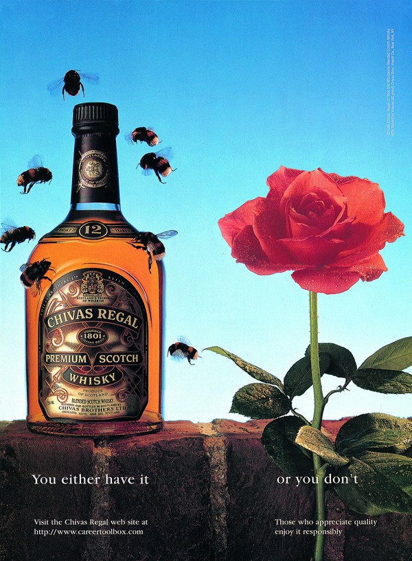 食品饮料图片-广告经典作品图 蜜蜂 名酒 红玫