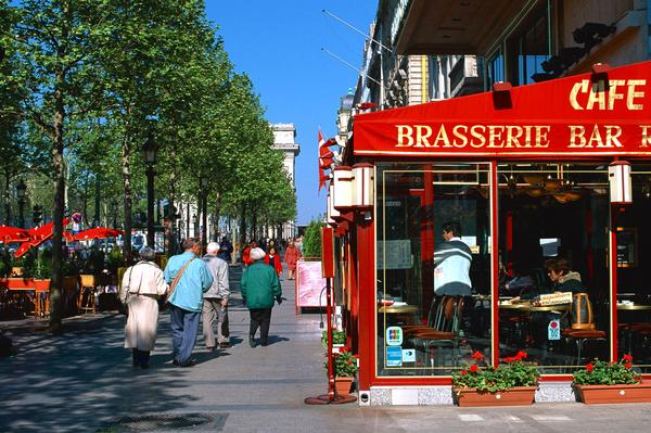 法国巴黎图片-世界风光图 招牌 小店 好天气,世