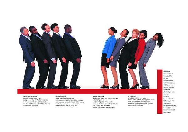 商务图片-版式设计图 五个男士站一排 五女士站