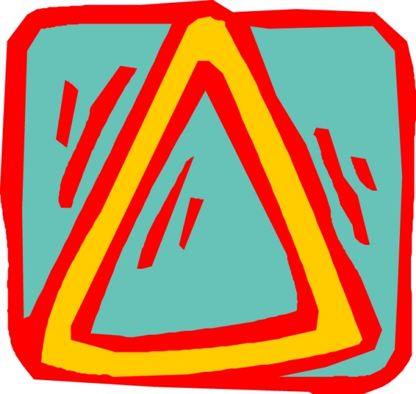 黄色三角形+符号-标识图形-标识图形
