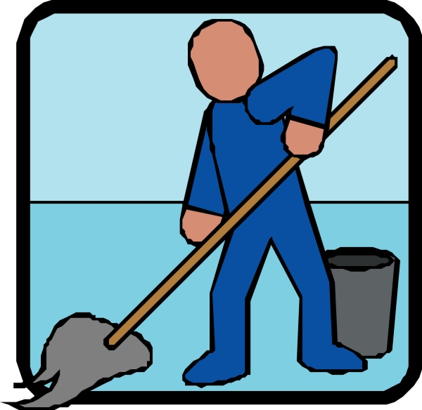 职业男性图片-漫画卡通图 打扫卫生 清洁工,卡