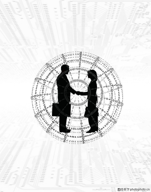 线上业务图片-商务图+会面握手