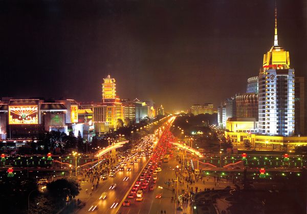 西长安街 央视 广播 电视大楼,北京夜景图片-首